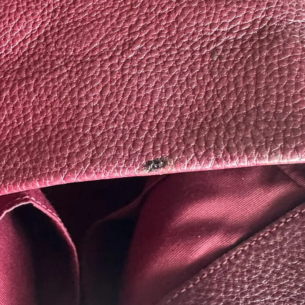 Coach Phoebe Hobo Bag Berry Pebbled Leather Tote Burgundy Wine Purse Shoulder - Picture 10 of 13